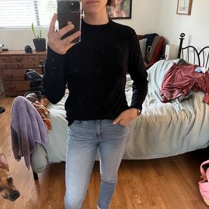 black soft sweater, size S